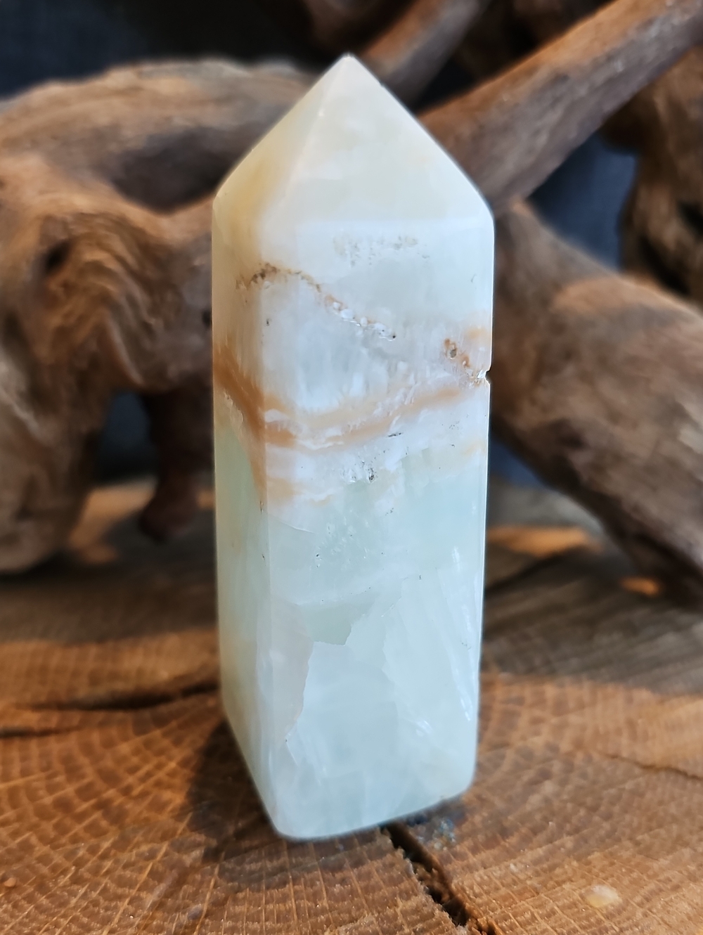 Bundle Me!: Polished Pistachio Calcite Tower Decorative Accent